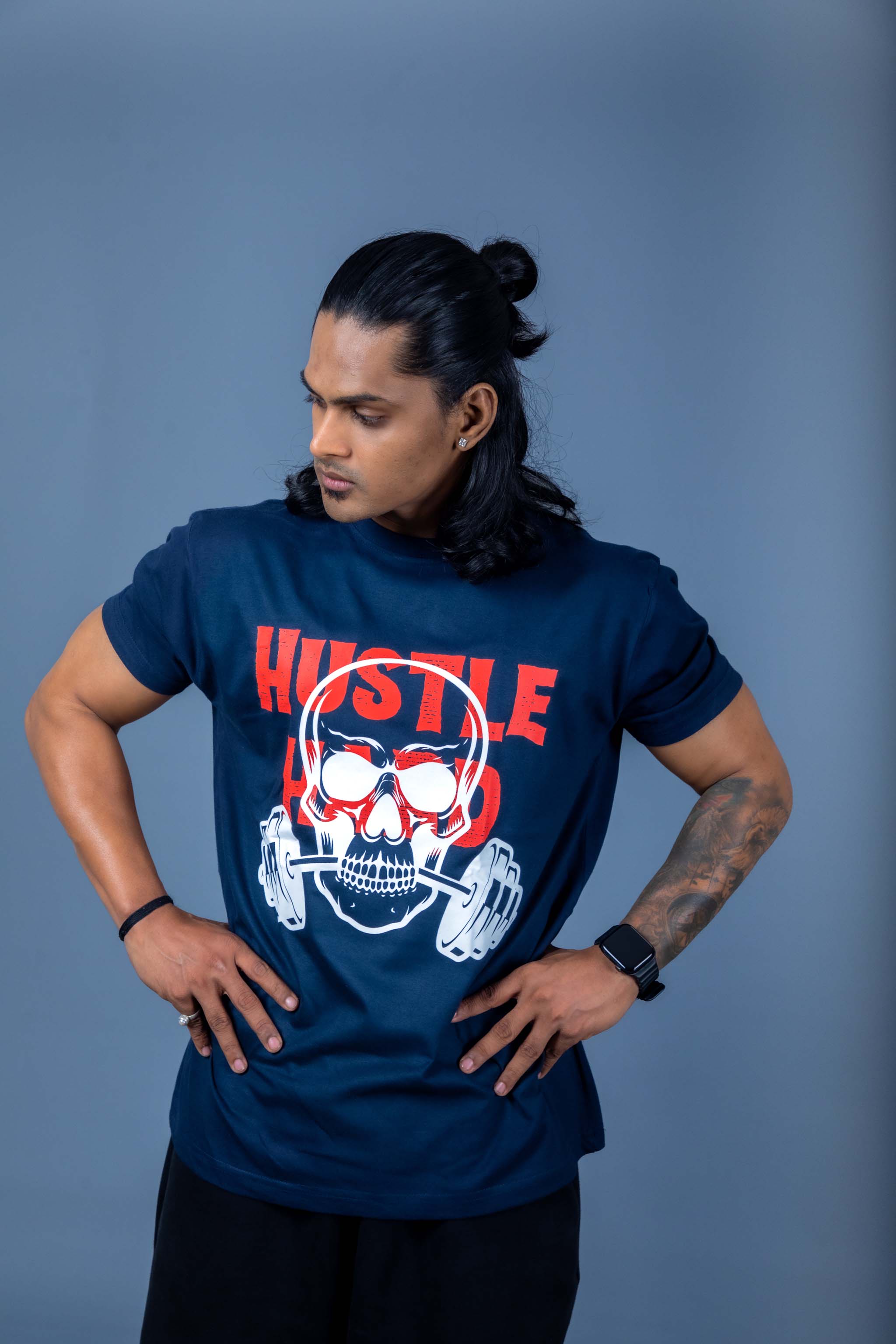 Hustle Hard Navy Blue – Built for the Daily Grind