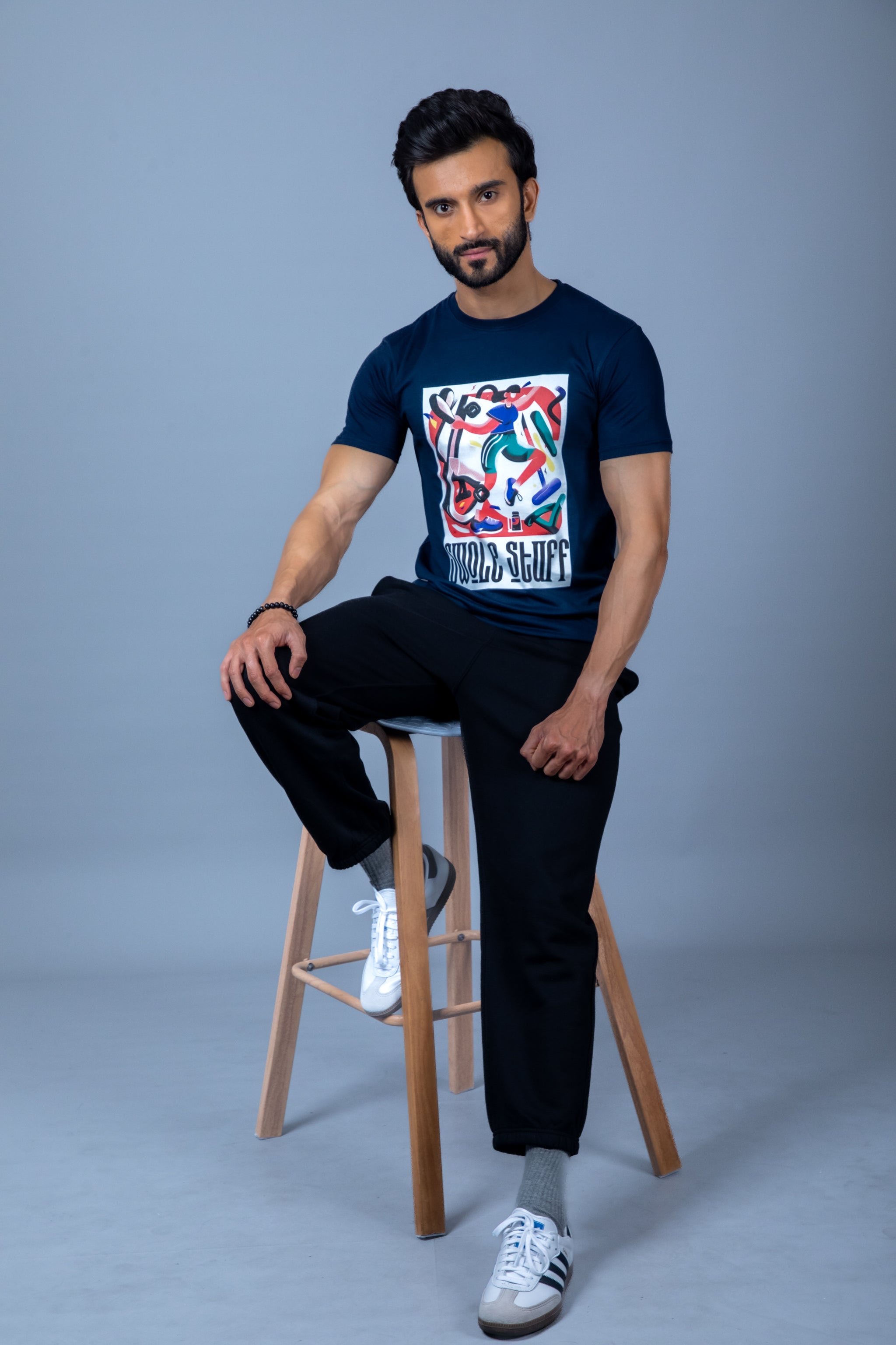 Swole Stuff Navy Blue – Built Different, Styled Strong