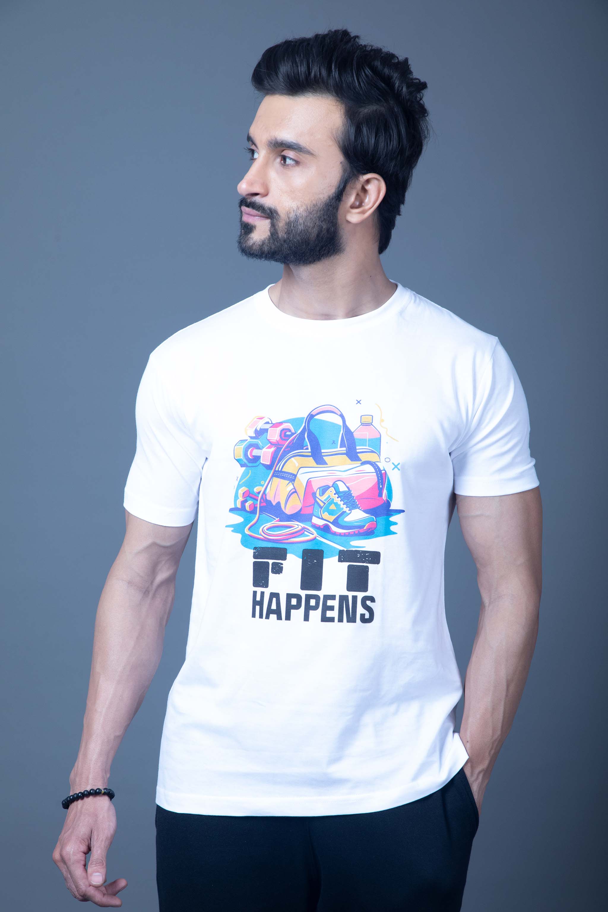 Fit Happens White: Sweat, Hustle & No Excuses