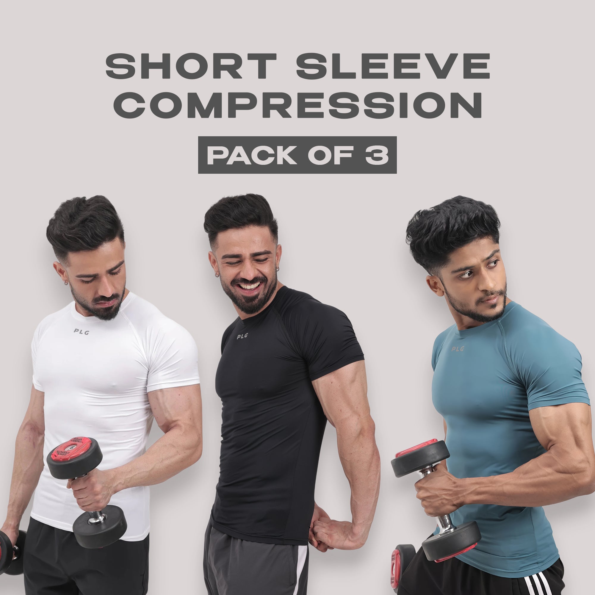 SHORT SLEEVE COMPRESSION WHITE, BLACK, TEAL