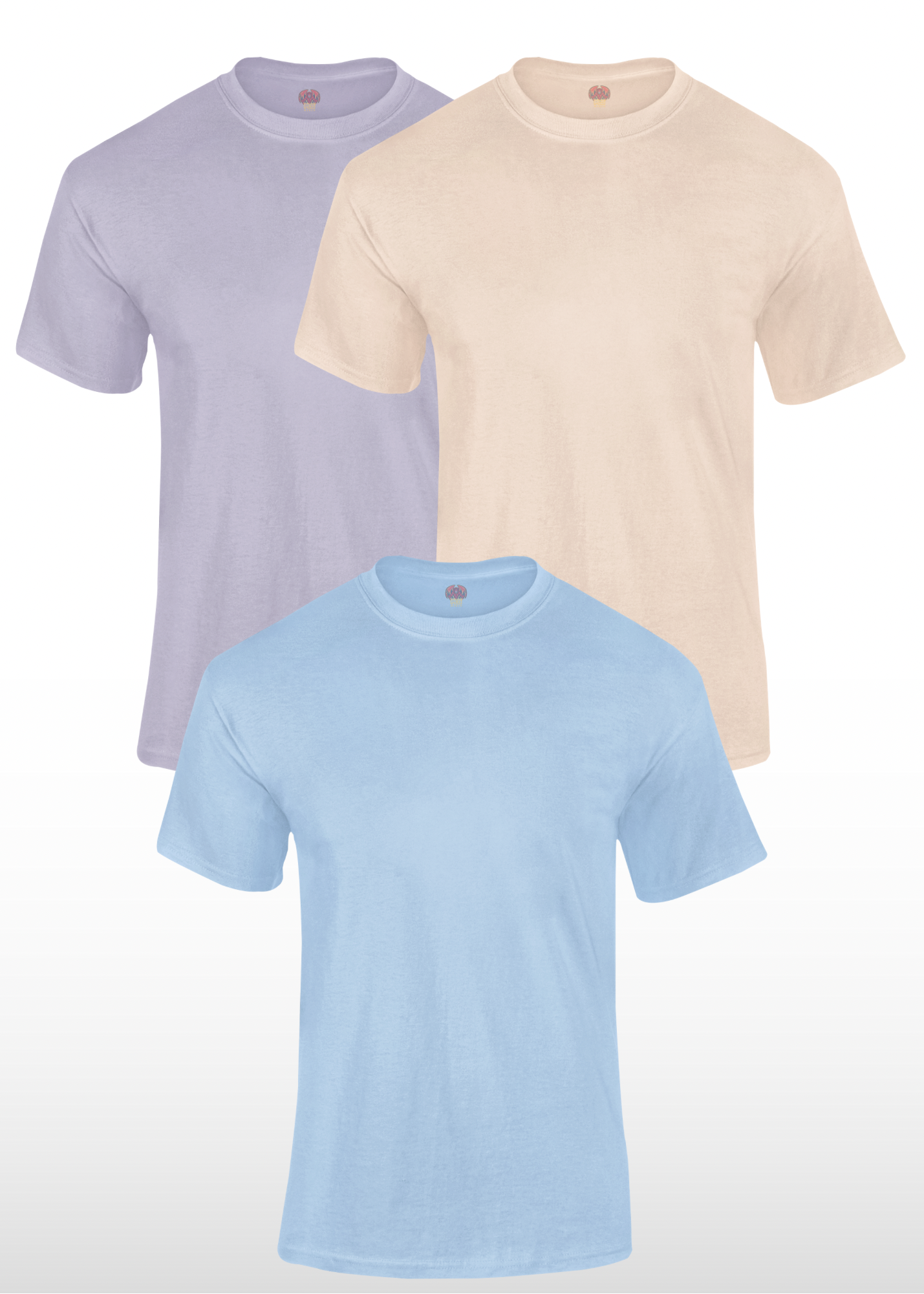 Men's Solid Regular Fit Cotton T-Shirt with Round Neck (Pack of 3)