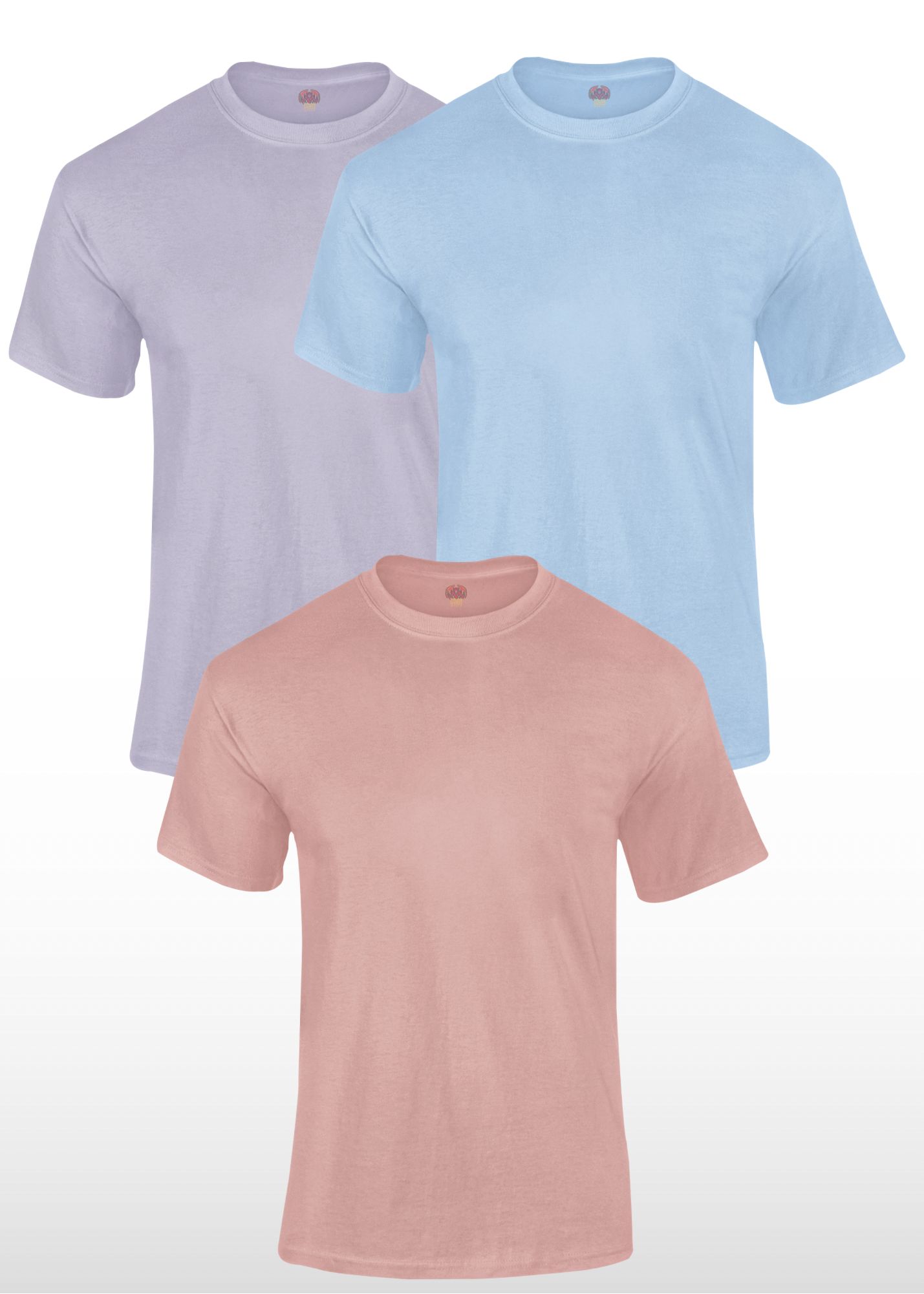 Men's Solid Regular Fit Cotton T-Shirt with Round Neck (Pack of 3)