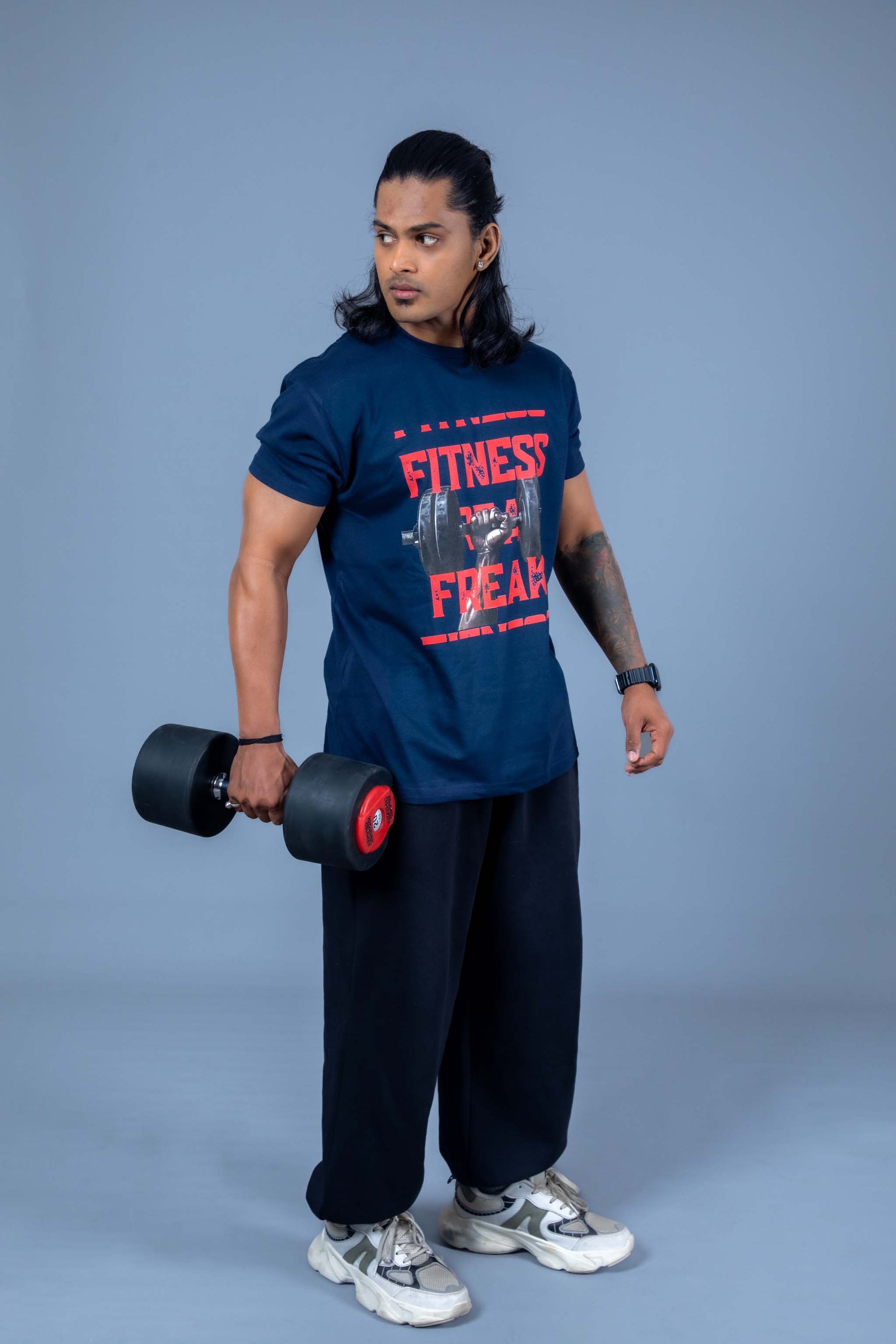 Men’s athletic clothes – gym wear, activewear, and casual sports apparel.