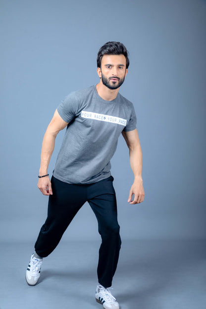 Athlete wearing soft, breathable cotton exercise clothes during a workout
