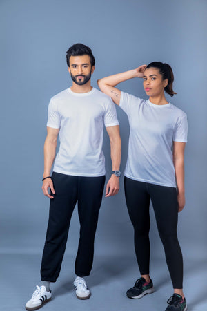 Premium white cotton t-shirt designed for ultimate comfort, breathability, and a sleek look
